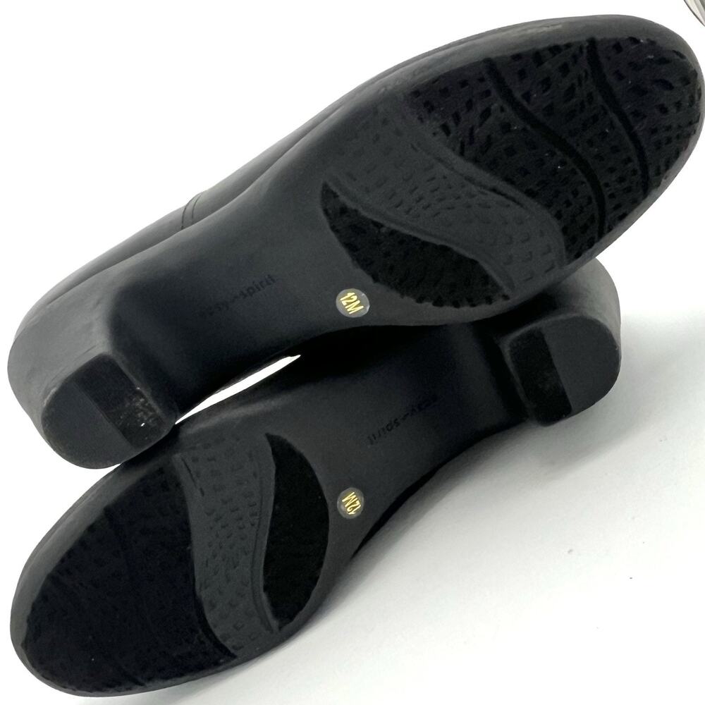 Easy Spirit Caelan 12M Black Vegan Leather Booties Zip Ankle Boots Comfort NEW - Picture 7 of 9